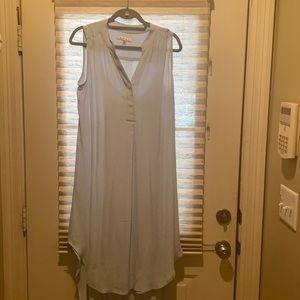Cabi high low light blue sleeveless dress
